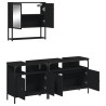Ensemble de meubles salle de bain 3 pcs noir bois d'ingénierie 