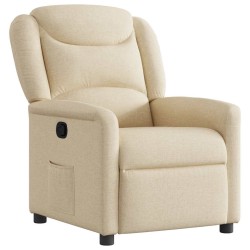 Fauteuil inclinable Crème Tissu 