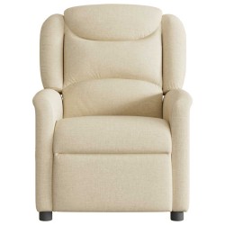 Fauteuil inclinable Crème Tissu 