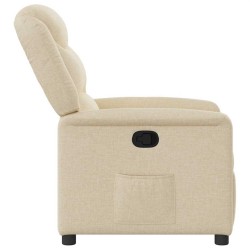 Fauteuil inclinable Crème Tissu 