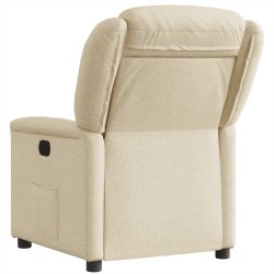 Fauteuil inclinable Crème Tissu 