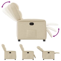 Fauteuil inclinable Crème Tissu 