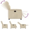 Fauteuil inclinable Crème Tissu 