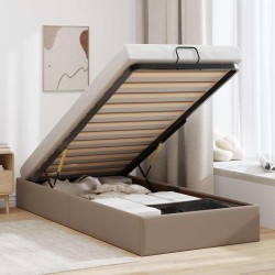 Cadre de lit ottoman sans matelas cappuccino 100x200 cm 