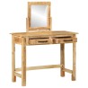Table de coiffeuse avec miroir en bois massif de manguier brut 