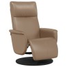 Fauteuil inclinable avec repose-pieds cappuccino similicuir 