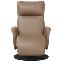 Fauteuil inclinable avec repose-pieds cappuccino similicuir 
