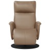 Fauteuil inclinable avec repose-pieds cappuccino similicuir 