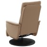 Fauteuil inclinable avec repose-pieds cappuccino similicuir 