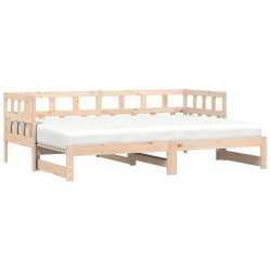 Lit de jour et lit gigogne sans matelas 90x190 cm bois massif 