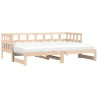 Lit de jour et lit gigogne sans matelas 90x190 cm bois massif 