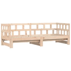 Lit de jour et lit gigogne sans matelas 90x190 cm bois massif 