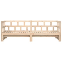 Lit de jour et lit gigogne sans matelas 90x190 cm bois massif 