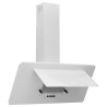 Hotte murale 90 cm Acier inoxydable et verre trempé Blanc 