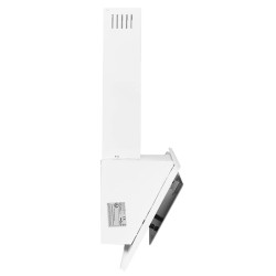 Hotte murale 90 cm Acier inoxydable et verre trempé Blanc 
