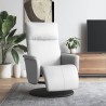 Fauteuil inclinable avec repose-pieds blanc similicuir 
