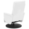 Fauteuil inclinable avec repose-pieds blanc similicuir 