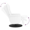 Fauteuil inclinable avec repose-pieds blanc similicuir 
