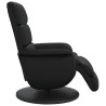 Fauteuil inclinable avec repose-pieds noir similicuir 
