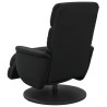 Fauteuil inclinable avec repose-pieds noir similicuir 