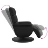 Fauteuil inclinable avec repose-pieds noir similicuir 