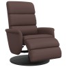 Fauteuil inclinable avec repose-pieds marron similicuir 