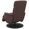 Fauteuil inclinable avec repose-pieds marron similicuir 