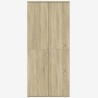 Buffet haut chêne sonoma 80x35x180 cm bois d'ingénierie 