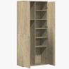 Buffet haut chêne sonoma 80x35x180 cm bois d'ingénierie 
