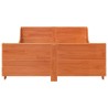 Cadre de lit sans matelas cire marron 135x190cm bois pin massif 