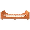 Cadre de lit sans matelas cire marron 135x190cm bois pin massif 