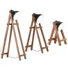 Lampadaires 3 pcs Noir E27 Bois de manguier massif 