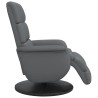 Fauteuil inclinable avec repose-pieds gris similicuir 