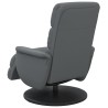 Fauteuil inclinable avec repose-pieds gris similicuir 
