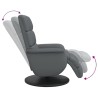 Fauteuil inclinable avec repose-pieds gris similicuir 