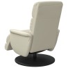 Fauteuil inclinable avec repose-pieds crème similicuir 
