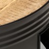 Table basse Noir 68x68x36 cm Bois massif de manguier brut 