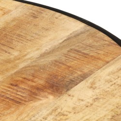Table basse Noir 68x68x36 cm Bois massif de manguier brut 