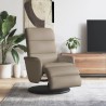 Fauteuil inclinable avec repose-pieds cappuccino similicuir 