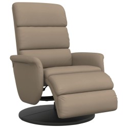 Fauteuil inclinable avec repose-pieds cappuccino similicuir 