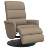Fauteuil inclinable avec repose-pieds cappuccino similicuir 