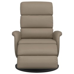 Fauteuil inclinable avec repose-pieds cappuccino similicuir 