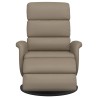 Fauteuil inclinable avec repose-pieds cappuccino similicuir 