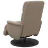 Fauteuil inclinable avec repose-pieds cappuccino similicuir 