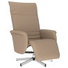Fauteuil inclinable avec repose-pieds cappuccino similicuir 