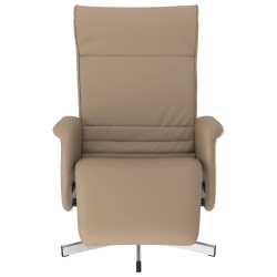 Fauteuil inclinable avec repose-pieds cappuccino similicuir 
