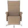 Fauteuil inclinable avec repose-pieds cappuccino similicuir 