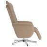 Fauteuil inclinable avec repose-pieds cappuccino similicuir 