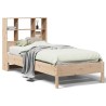 Lit bibliothèque sans matelas 90x200 cm bois de pin massif 