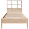 Lit bibliothèque sans matelas 90x200 cm bois de pin massif 